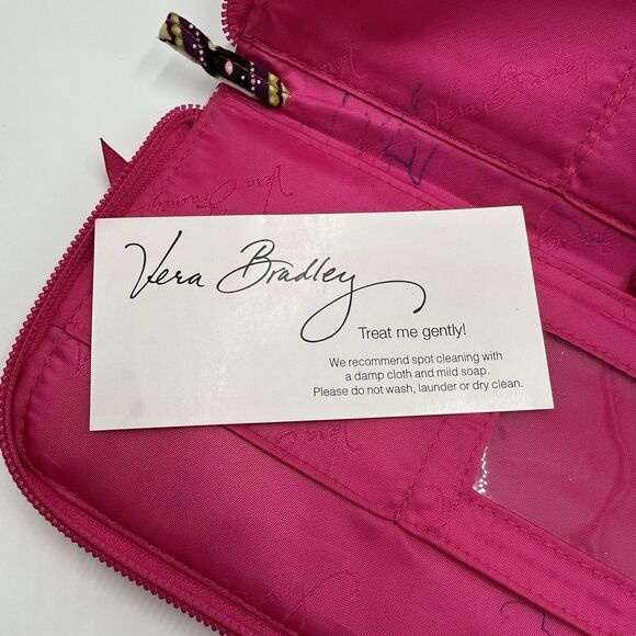 Vera Bradley Bowler Bag + Wallet Very Berry Paisley Retired Floral Pattern Pink - Picture 13 of 13